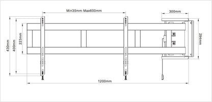 Multibrackets 2647 tv-fäste 175,3 cm (69") Svart