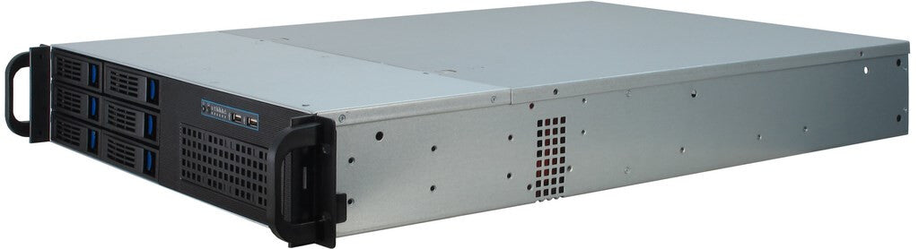 Inter-Tech IPC 2U-2406 Ställning Svart, Silver
