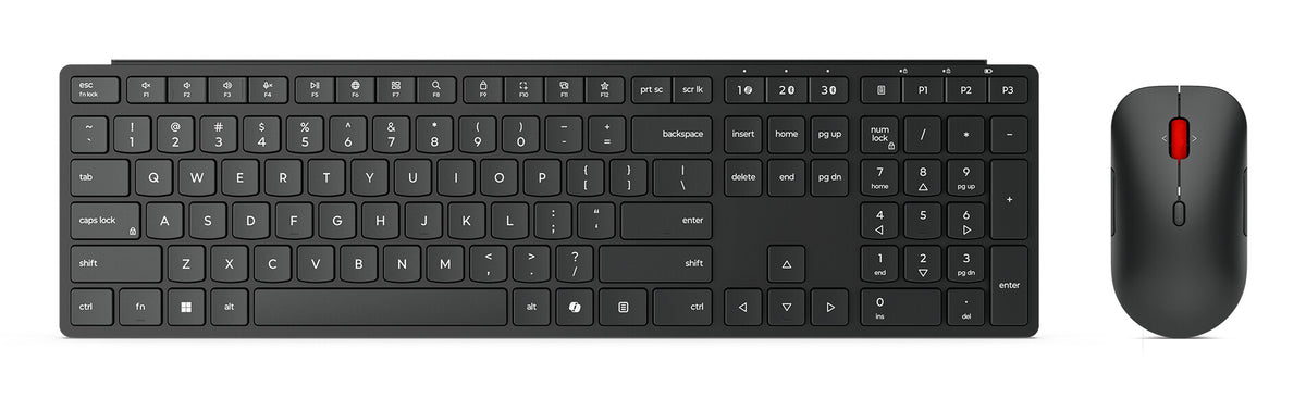 Lenovo 4X31S04848 tangentbord Mus inkluderad Kontor Trådlös RF + Bluetooth Engelska (USA) Svart