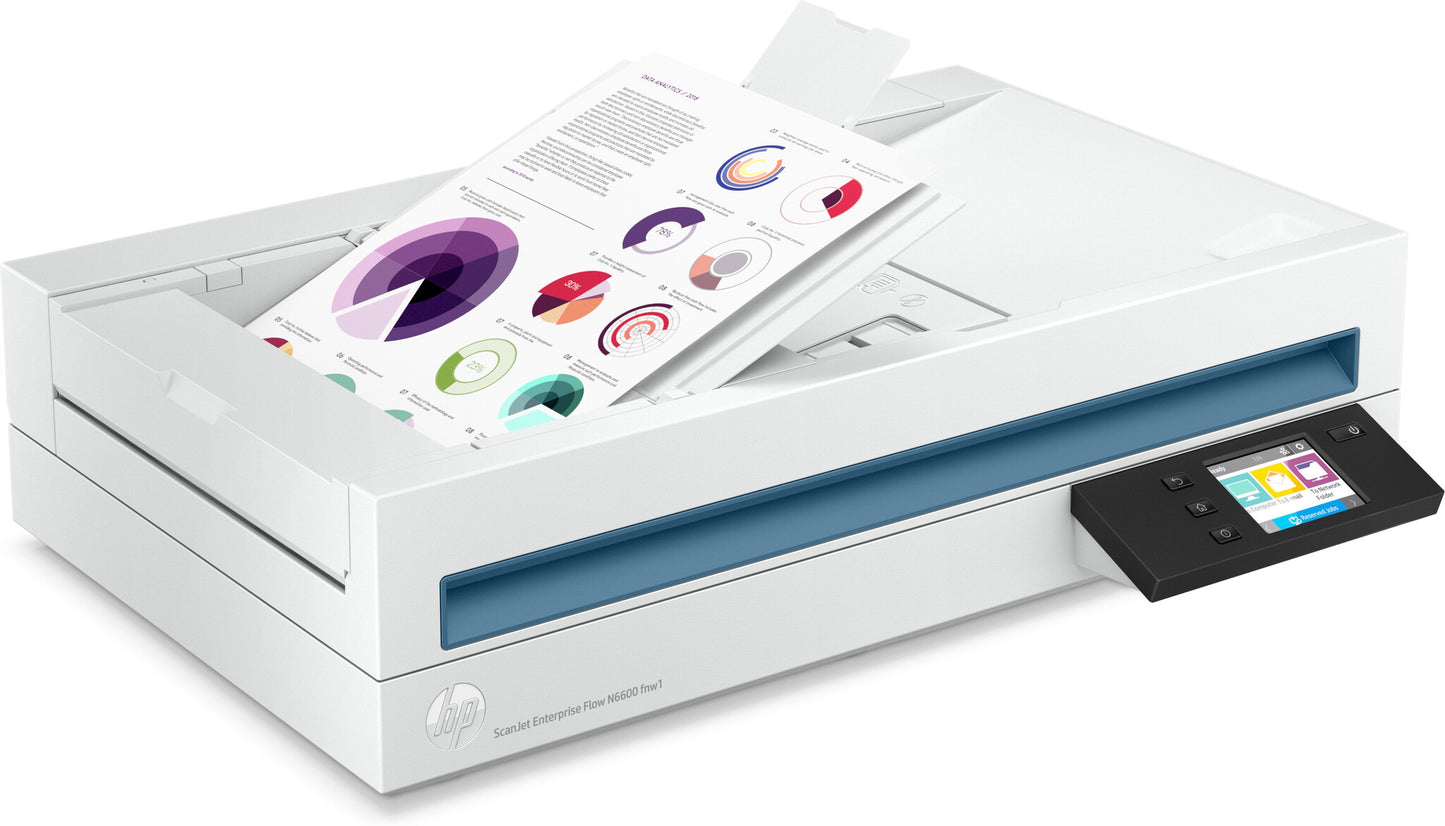 HP Scanjet Enterprise Flow N6600 fnw1 Flatbädds- och ADF-scanner 1200 x 1200 DPI A4 Vit