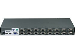 Trendnet 16-Port USB/PS/2 Rack Mount KVM Switch KVM-switchar Rackmontering Svart