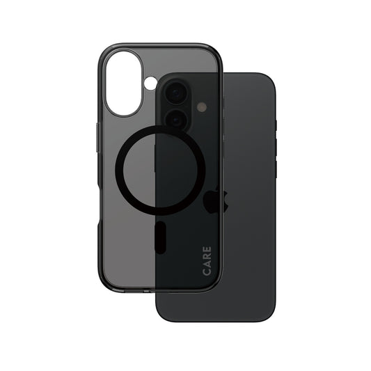 PanzerGlass CARE by ® Flagship Case Smokey Urban Combat w. Black MagSafe iPhone 16 mobiltelefonfodral Omslag Svart