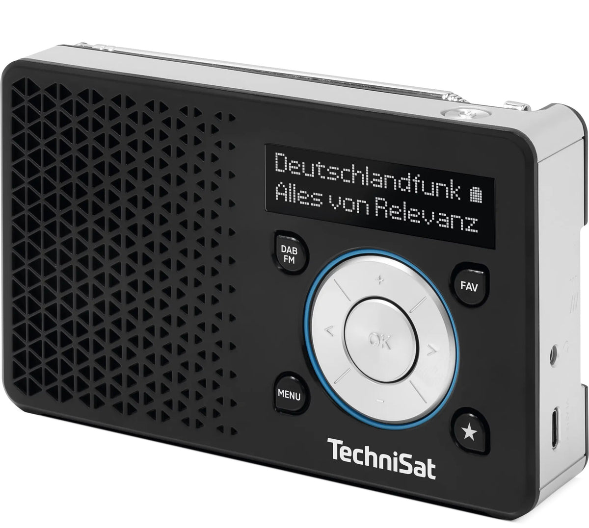 TechniSat DIGITRADIO 1 A Bärbar Analog och digital Svart, Silver