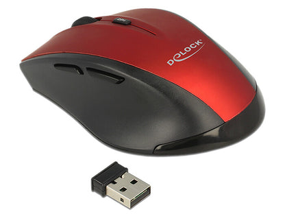 DeLOCK 12493 datormöss högerhand RF Trådlös Optisk 1600 DPI