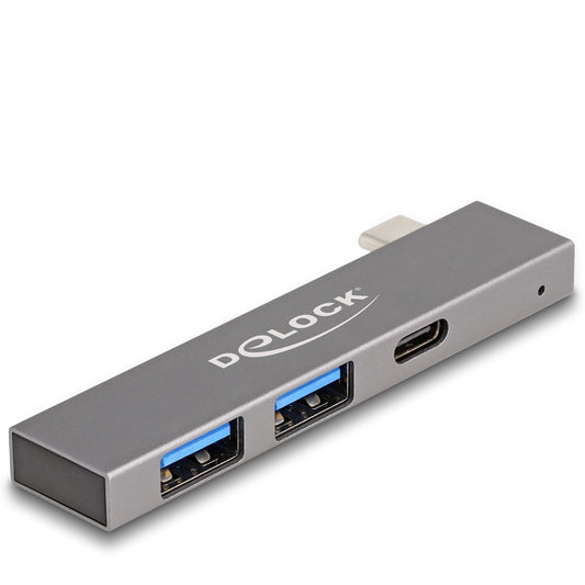 DeLOCK 64275 dockningsstationer för bärbara datorer Dockning USB 3.2 Gen 1 (3.1 Gen 1) Type-C Grå