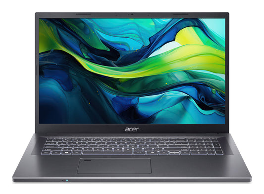 Acer Aspire A17-51M-558T Intel Core 5 120U Bärbar dator 43,9 cm (17.3") Full HD 16 GB LPDDR5-SDRAM 512 GB SSD Wi-Fi 6E (802.11ax) Windows 11 Pro Grå
