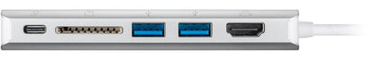 Goobay 76788 dockningsstationer för bärbara datorer USB Type-C Silver
