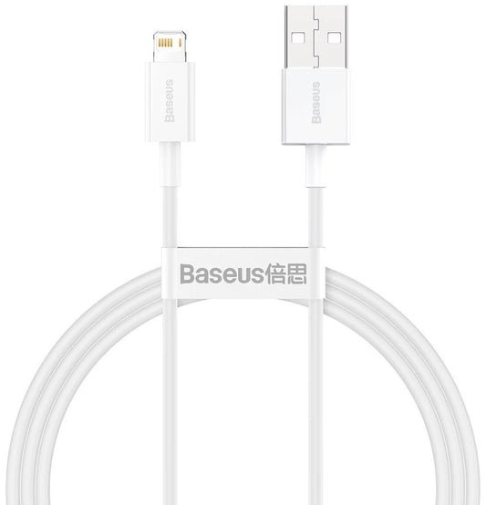 Baseus CALYS-A02 mobiltelefonkablar Vit 1 m USB A Lightning