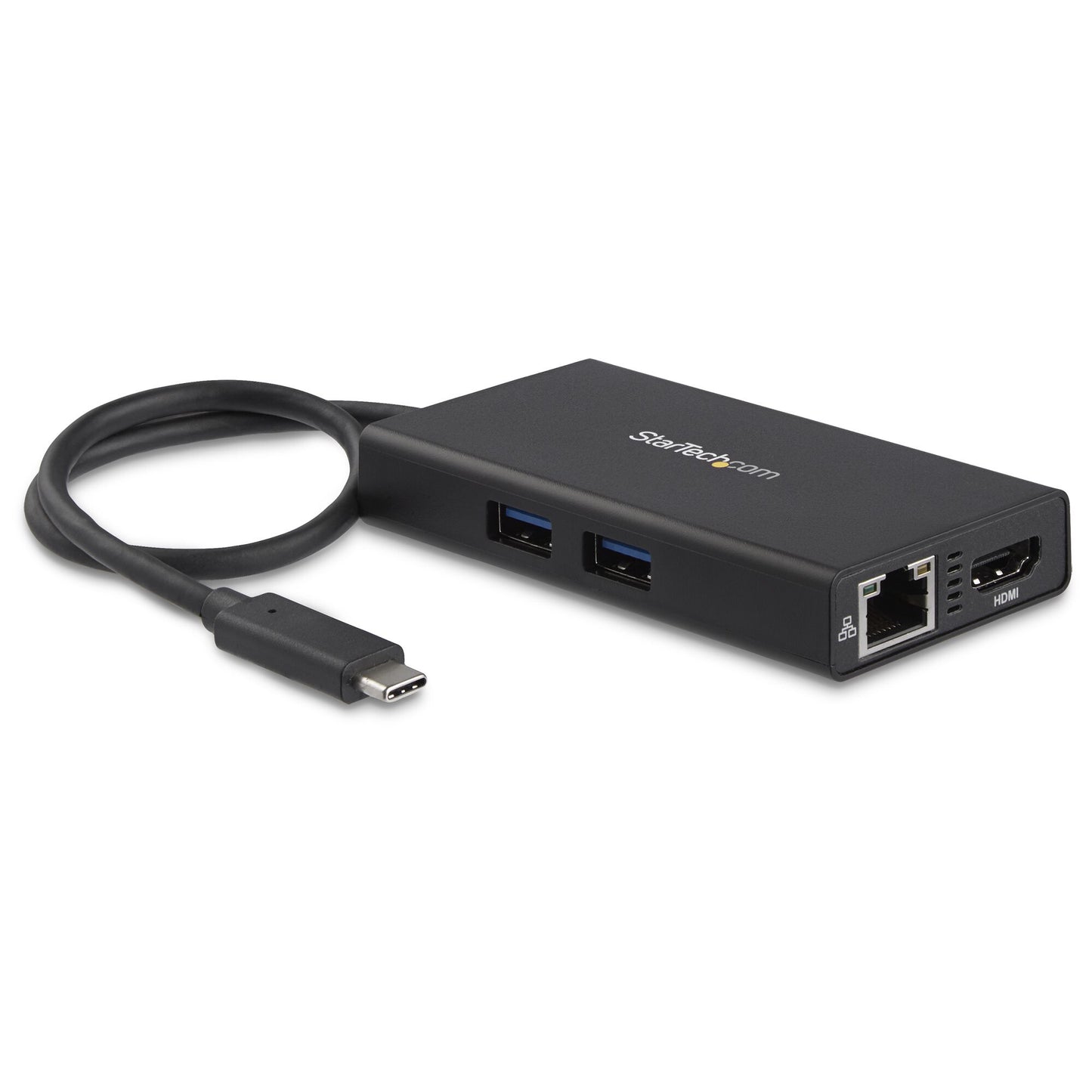 StarTech.com USB-C-multiportadapter med 4K HDMI - 2 USB-A-portar - 60 W PD - Svart