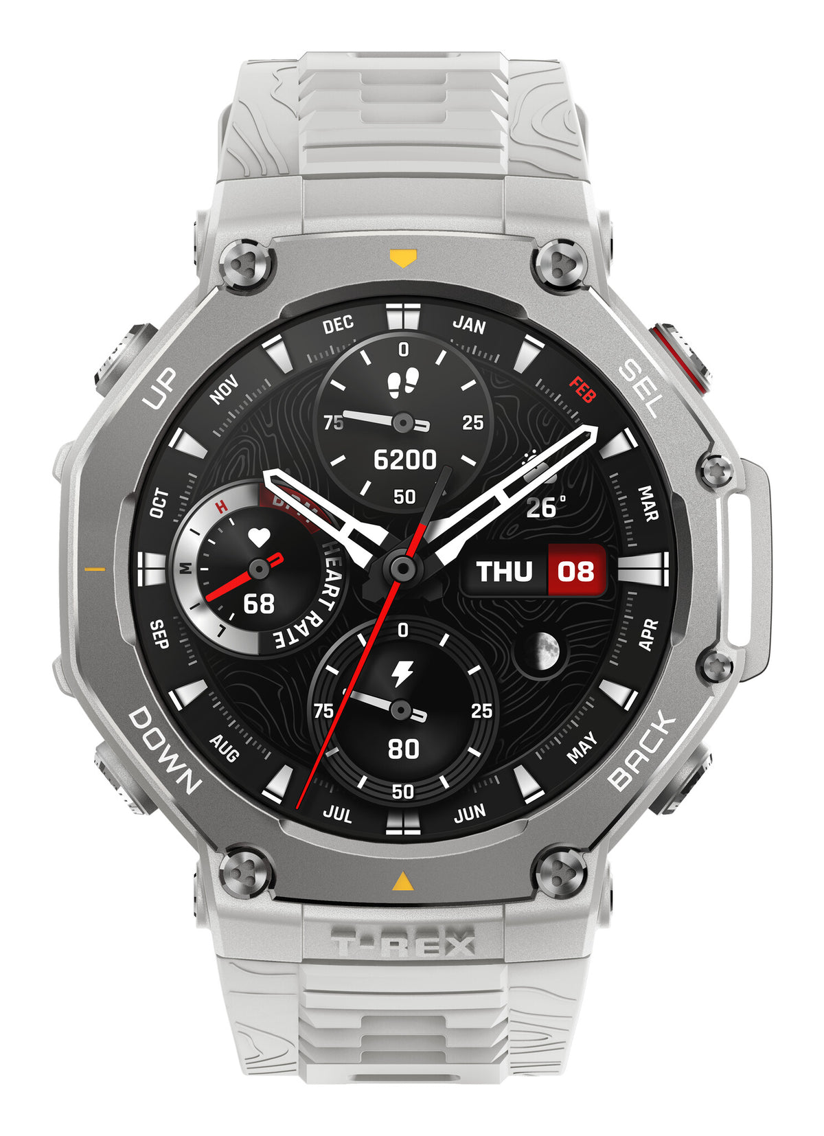 Amazfit T-Rex 3 3,81 cm (1.5") AMOLED Digital 480 x 480 pixlar Pekskärm Rostfritt stål GPS