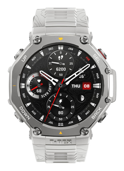 Amazfit T-Rex 3 3,81 cm (1.5") AMOLED Digital 480 x 480 pixlar Pekskärm Rostfritt stål GPS