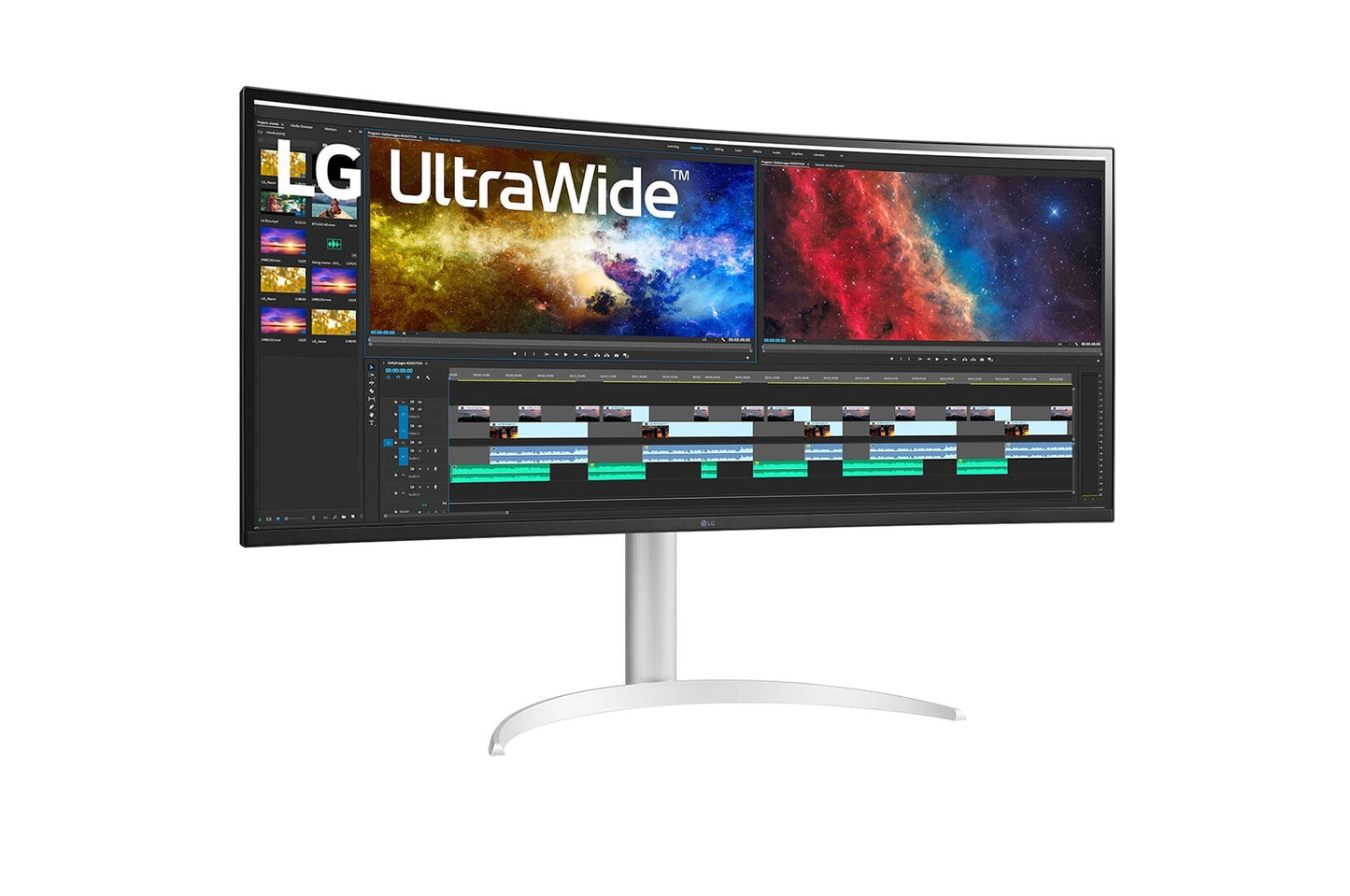 LG 38BQ85C-W platta pc-skärmar 95,2 cm (37.5") 3840 x 1600 pixlar Quad HD+ Vit