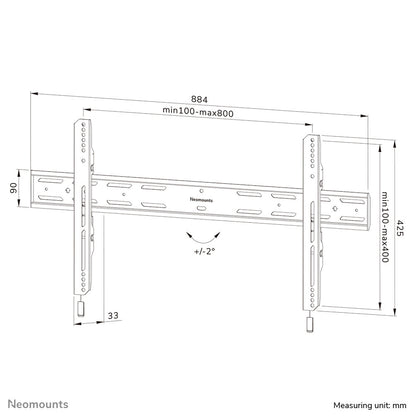 Neomounts WL30S-850BL18 tv-fäste 2,18 m (86") Svart