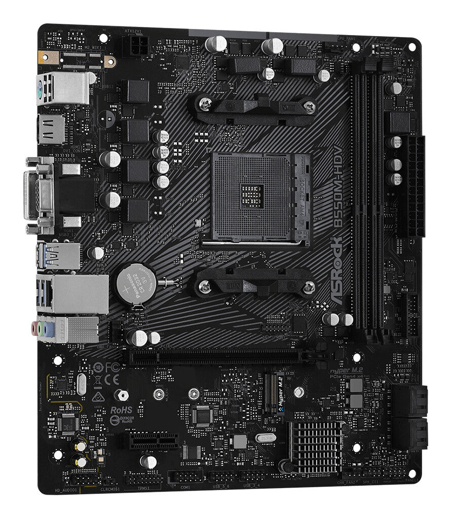 Asrock B550M-HDV AMD B550 Uttag AM4 micro ATX