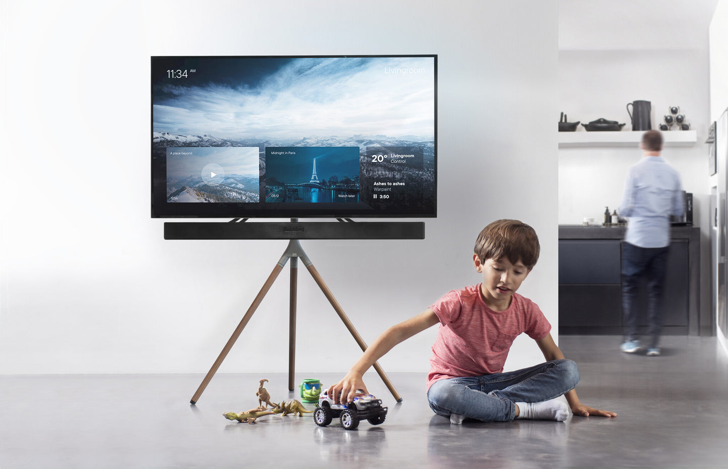 One For All Tripod universellt TV-ställ Dark (32‒65")