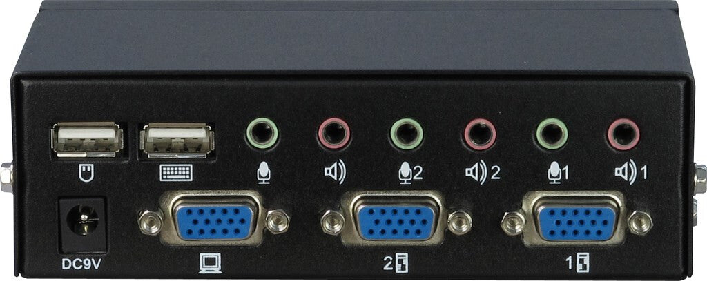 Inter-Tech KVM-AS-21UA KVM-switchar Svart