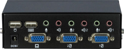Inter-Tech KVM-AS-21UA KVM-switchar Svart