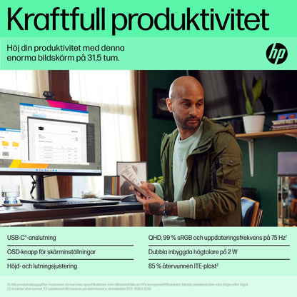 HP P32u G5 QHD USB-C-bildskärm