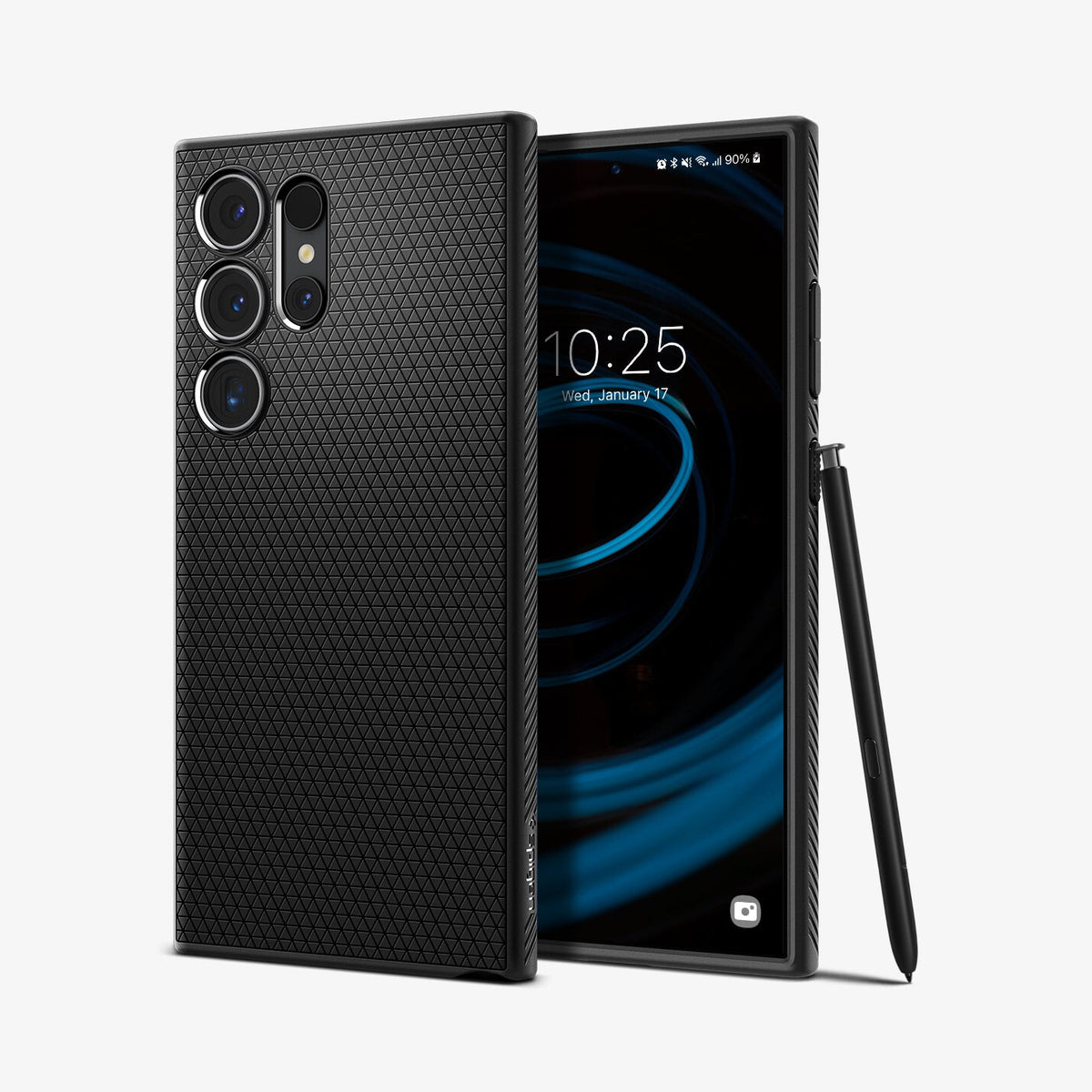 Spigen Liquid Air mobiltelefonfodral 17,3 cm (6.8") Omslag Svart