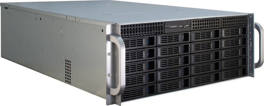 Inter-Tech IPC 4U-4420 Ställning Blå, Rostfritt stål