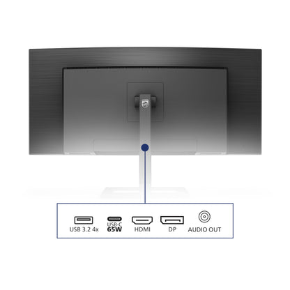 Philips E Line 346E2CUAE/00 platta pc-skärmar 86,4 cm (34") 3440 x 1440 pixlar Wide Quad HD+ LCD Svart