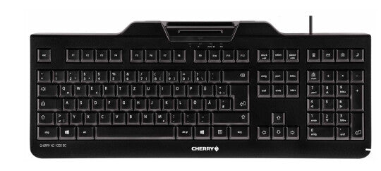 CHERRY KC 1000 SC tangentbord Universal USB AZERTY Belgiskt Svart