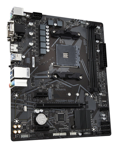GIGABYTE A520M S2H moderkort AMD A520 Uttag AM4 micro ATX