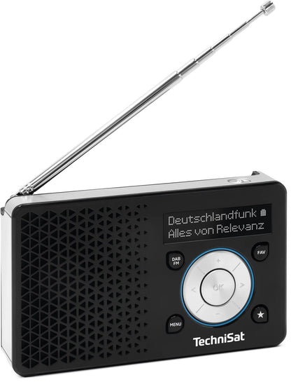 TechniSat DIGITRADIO 1 A Bärbar Analog och digital Svart, Silver
