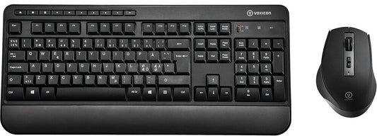 Voxicon 295WL tangentbord Mus inkluderad Kontor RF Trådlös QWERTY Nordic Svart