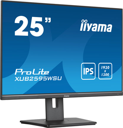 iiyama ProLite XUB2595WSU-B5 platta pc-skärmar 63,5 cm (25") 1920 x 1200 pixlar WUXGA LED Svart