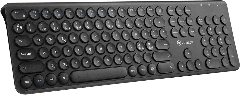 Voxicon Slim Classic 282WL tangentbord RF Trådlös QWERTY Nordic Svart