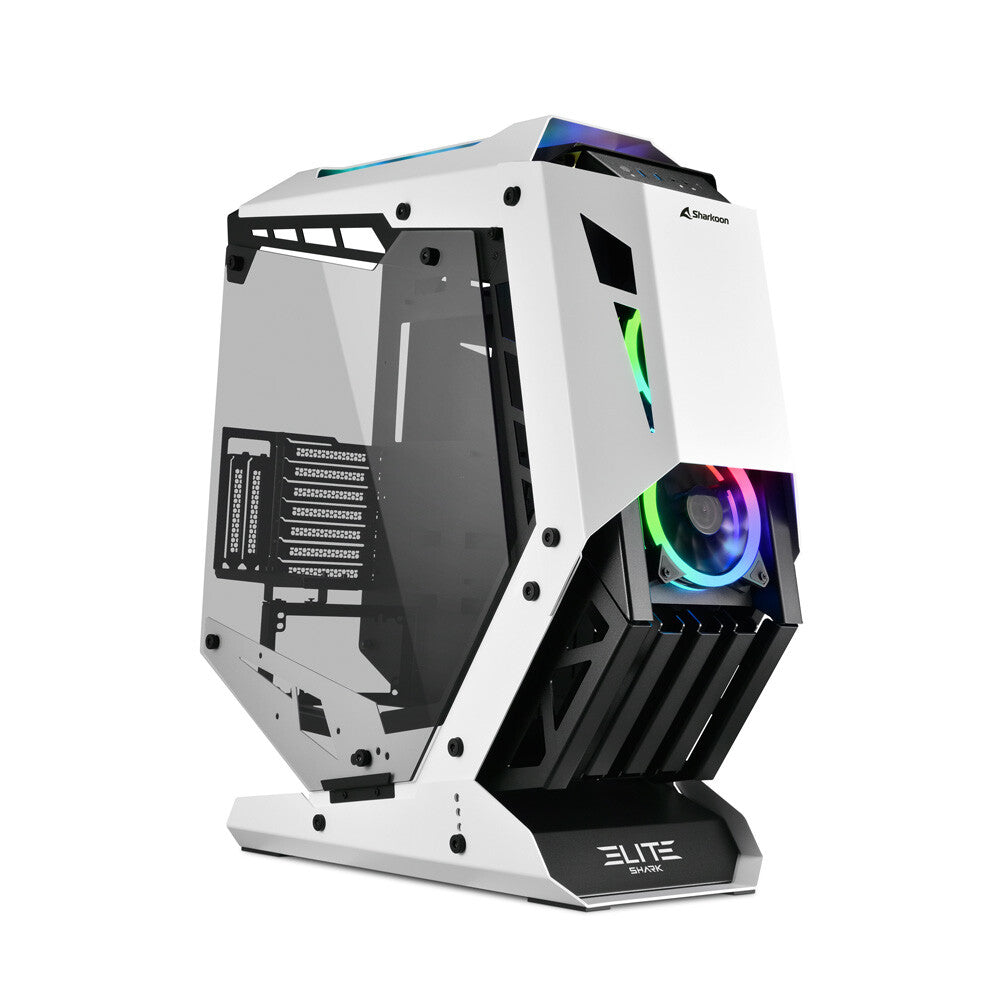 Sharkoon ELITE SHARK CA700 Tower Svart, Vit