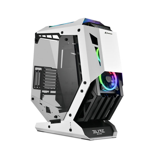 Sharkoon ELITE SHARK CA700 Tower Svart, Vit
