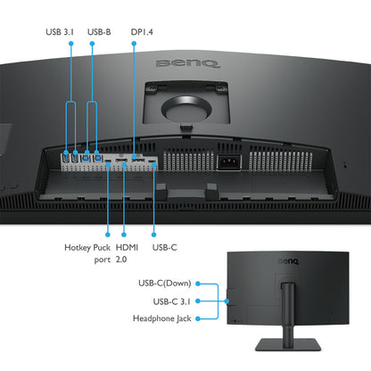 BenQ PD2705U platta pc-skärmar 68,6 cm (27") 3840 x 2160 pixlar 4K Ultra HD LED Svart