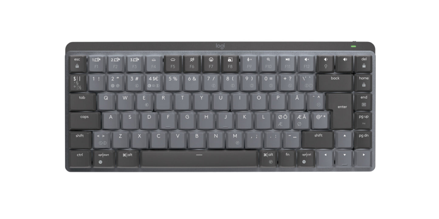 Logitech 920-010777 tangentbord Kontor Trådlös RF + Bluetooth QWERTY Nordic grafit