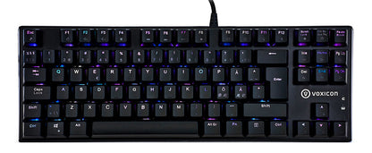 Voxicon Gr8-10 tangentbord Spela USB QWERTY Nordic Svart