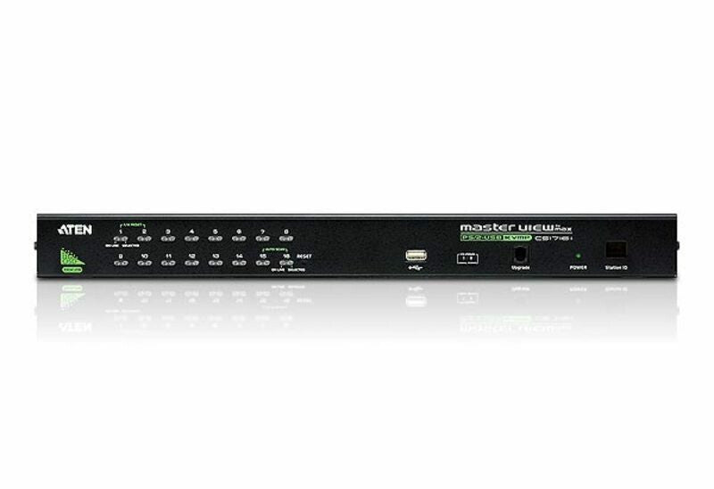 ATEN 16-portars PS/2-USB VGA KVM-switch med kedjekopplingsport och stöd för USB-kringutrustning