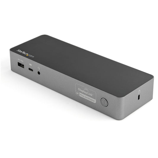 StarTech.com Universell dockningsstation för bärbara datorer med två 4K-bildskärmar - USB-C/USB 3.0 - 100W PD