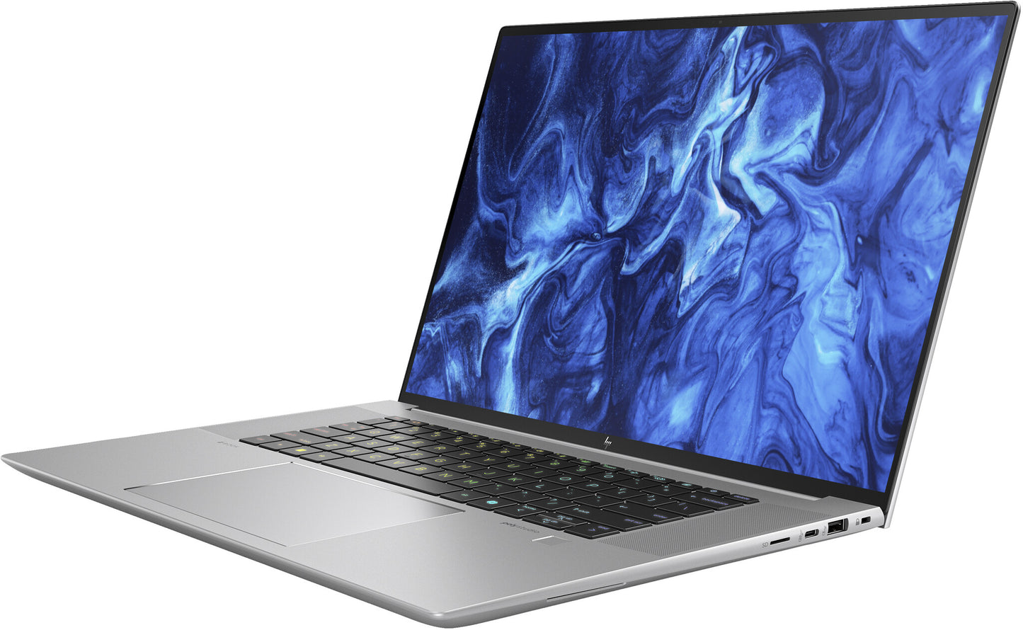 HP ZBook Studio G11 Intel Core Ultra 9 185H Mobil arbetsstation 40,6 cm (16") Pekskärm WQUXGA 32 GB DDR5-SDRAM 2 TB SSD NVIDIA RTX 3000 Ada Wi-Fi 7 (802.11be) Windows 11 Pro Silver