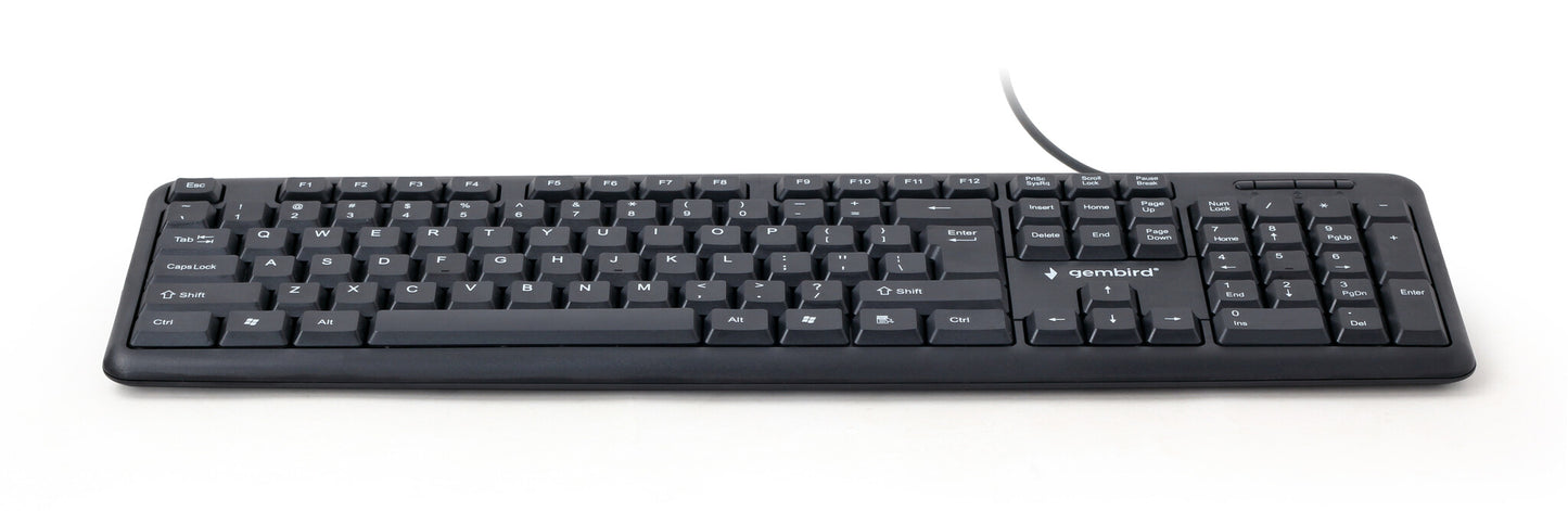 Gembird KB-U-103 tangentbord USB Engelska (USA) Svart