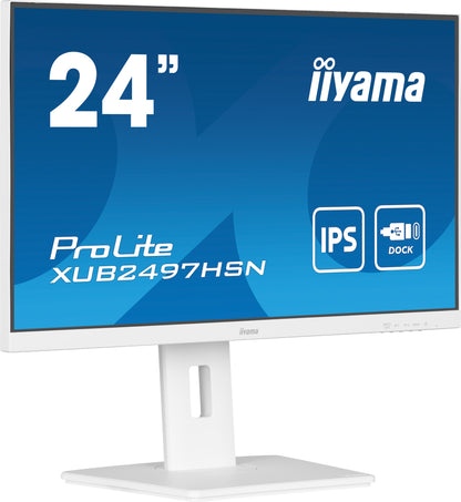 iiyama ProLite XUB2497HSN-W1 platta pc-skärmar 60,5 cm (23.8") 1920 x 1080 pixlar Full HD LED Vit