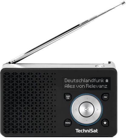 TechniSat DIGITRADIO 1 A Bärbar Analog och digital Svart, Silver