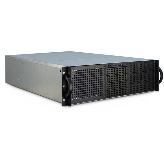 Inter-Tech 3U-30255 Ställning Svart, Rostfritt stål
