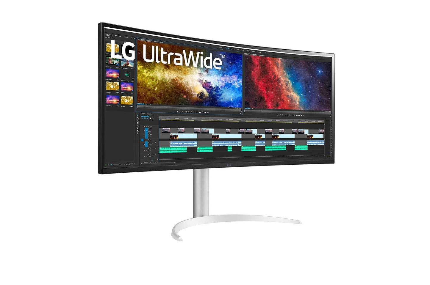 LG 38BQ85C-W platta pc-skärmar 95,2 cm (37.5") 3840 x 1600 pixlar Quad HD+ Vit