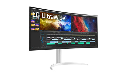 LG 38BQ85C-W platta pc-skärmar 95,2 cm (37.5") 3840 x 1600 pixlar Quad HD+ Vit