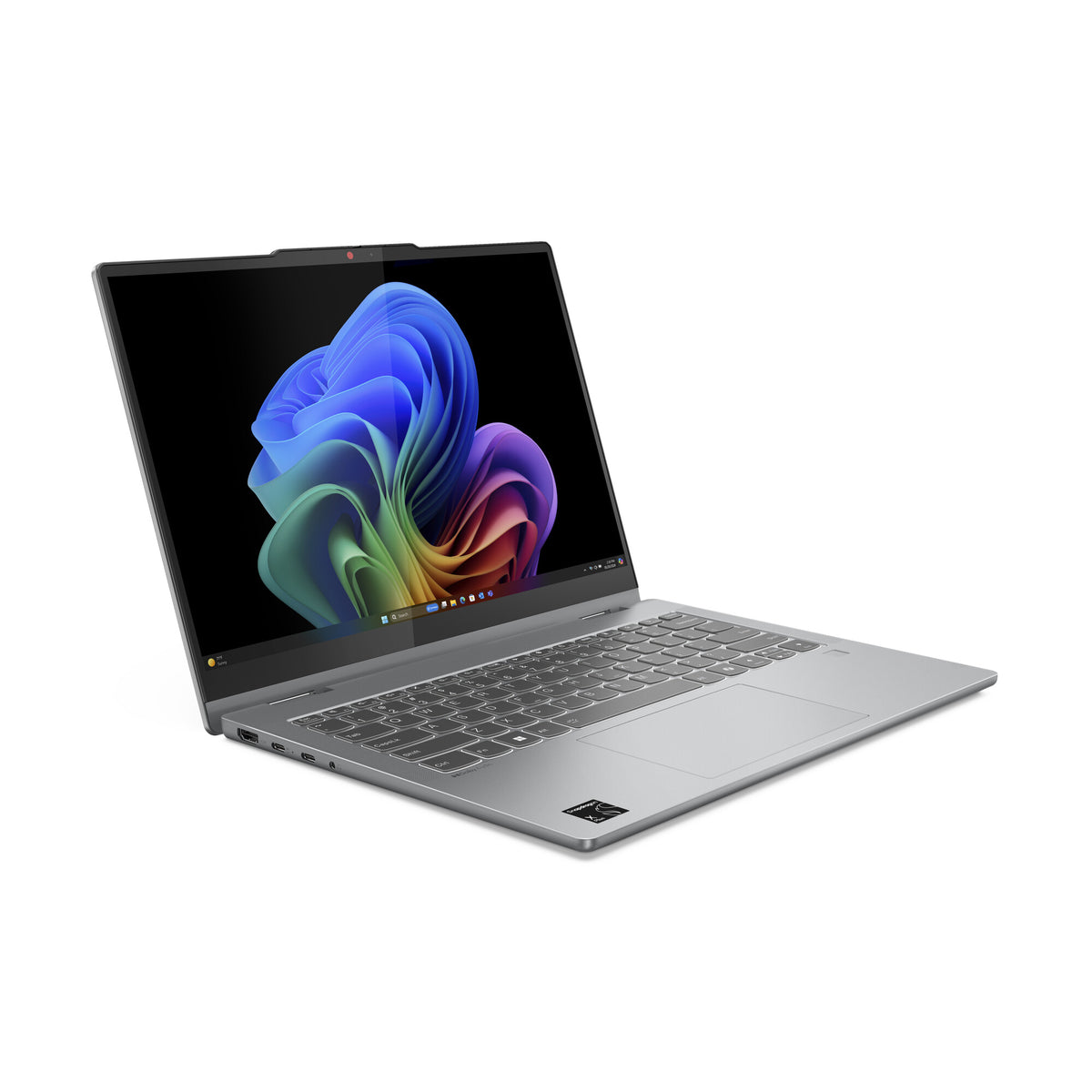 Lenovo IdeaPad 5 2-in-1 14Q8X9 Copilot+ PC Snapdragon X1P-42-100 Hybrid (2-i-1) 35,6 cm (14") Pekskärm WUXGA 16 GB LPDDR5x-SDRAM 1 TB SSD Wi-Fi 7 (802.11be) Windows 11 Home tyska Grå