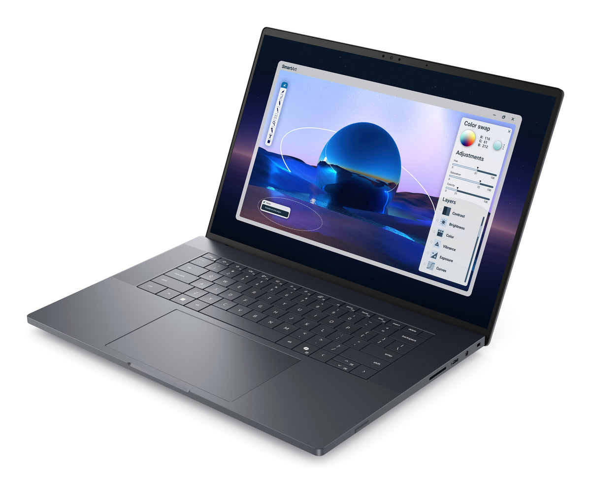 DELL Pro Max 16 Premium MA16250 Intel Core Ultra 7 265H Mobil arbetsstation 40,6 cm (16") Full HD+ 32 GB LPDDR5x-SDRAM 1 TB SSD NVIDIA RTX PRO 1000 Blackwell Wi-Fi 7 (802.11be) Windows 11 Pro Nordic Svart
